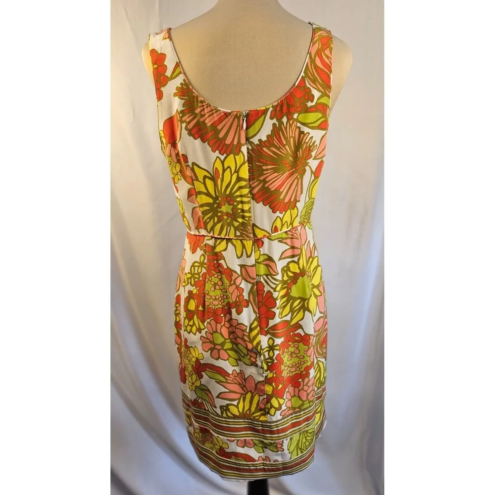 Trina Turk 100% silk dress- sleeveless - Orange flowers - US Size‎ 10